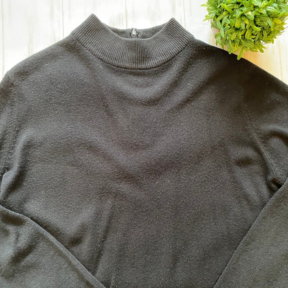 San Michelle Bay Black Mock Turtleneck - Picture 6 of 16